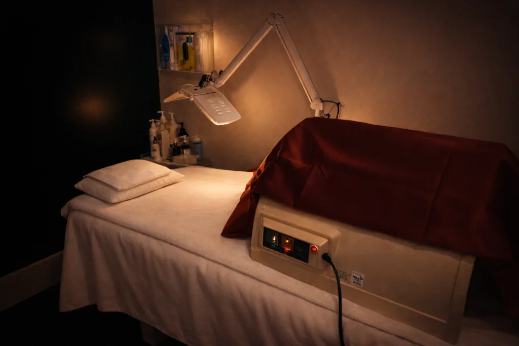 Private acupuncture and microneedling treatment room at AcuEsthe Tenafly NJ